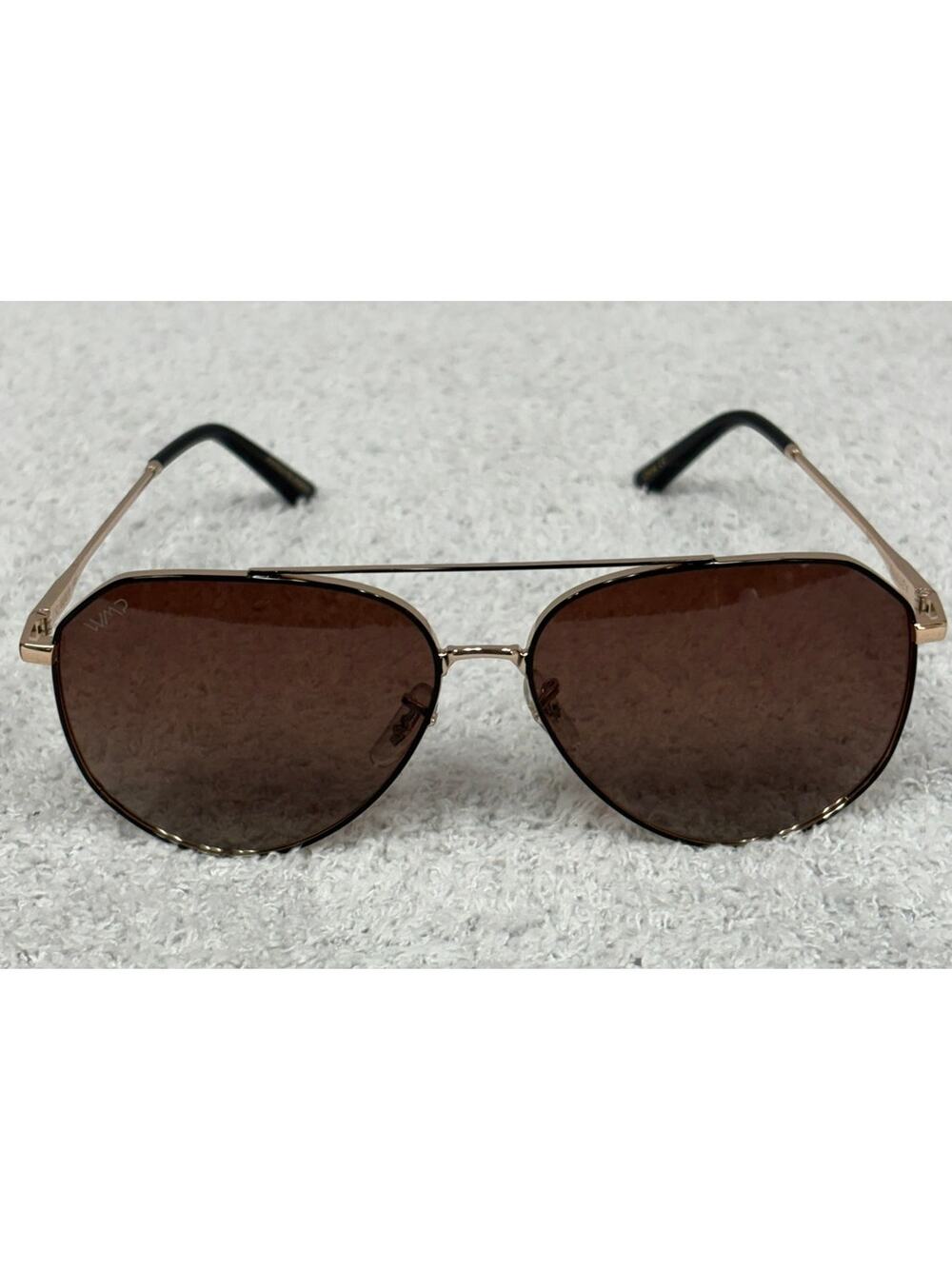 NWT WMP Eyewear Polarized Brown Lens Wear Me Aviator Sunglasses 60-15-145 #74166